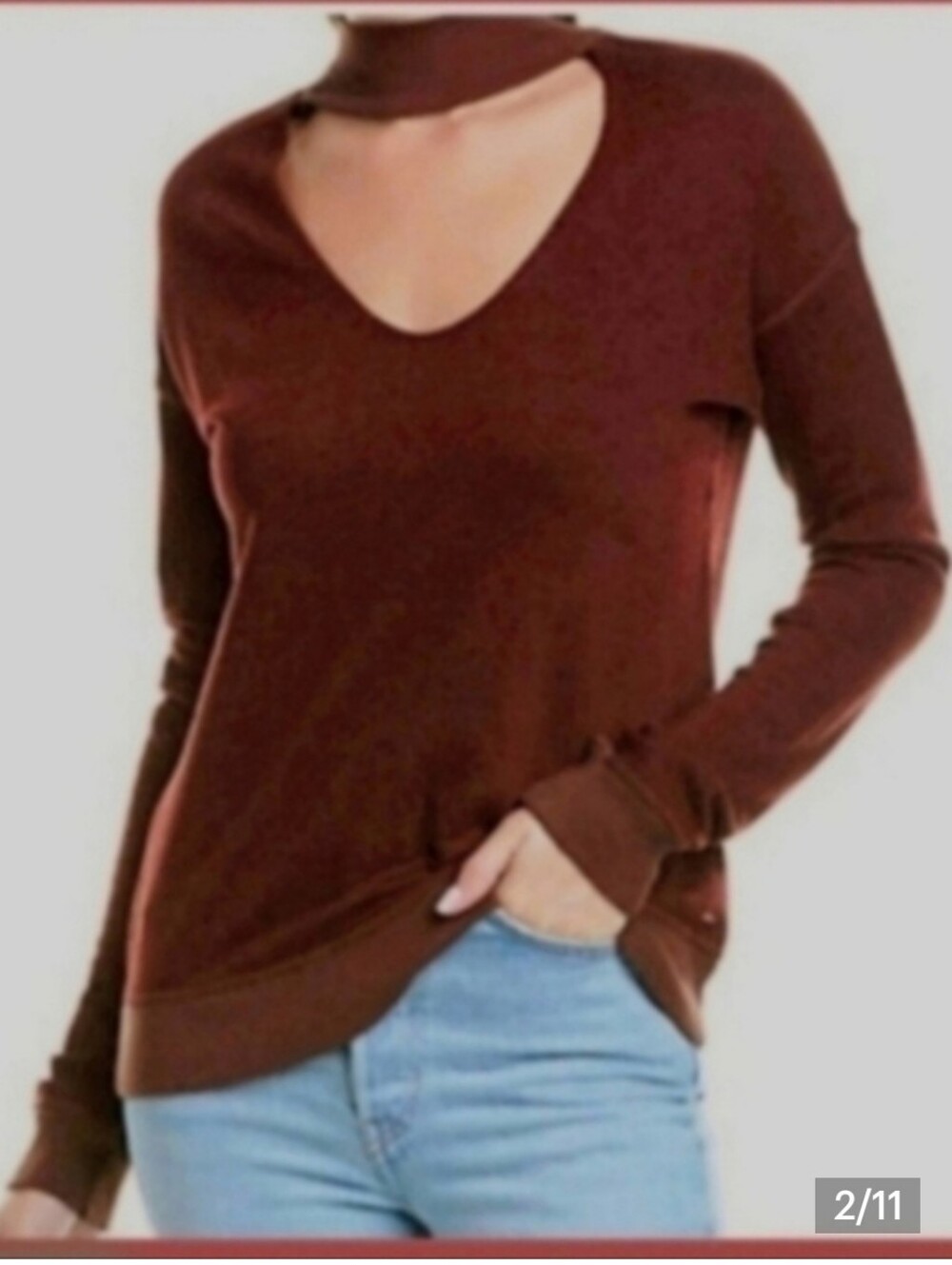 Bae deep scoop neckline choker n:PHILANTHROPY Fall Sweatshirt Small